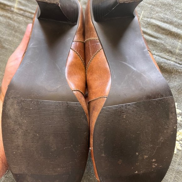 Madden Girl Danceer Pump Heels‎ Faux Leather Brown Patchwork Women’s Size 8.5 - Picture 5 of 9